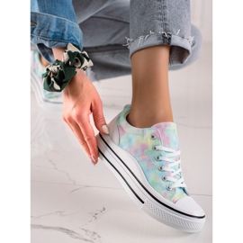 TRENDI Tênis coloridos na plataforma multicolorido 2