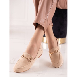Seastar Mocassins com decoração dourada bege 2
