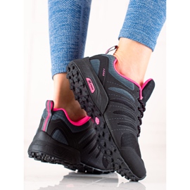 TRENDI Sapatos de trekking confortáveis preto 1