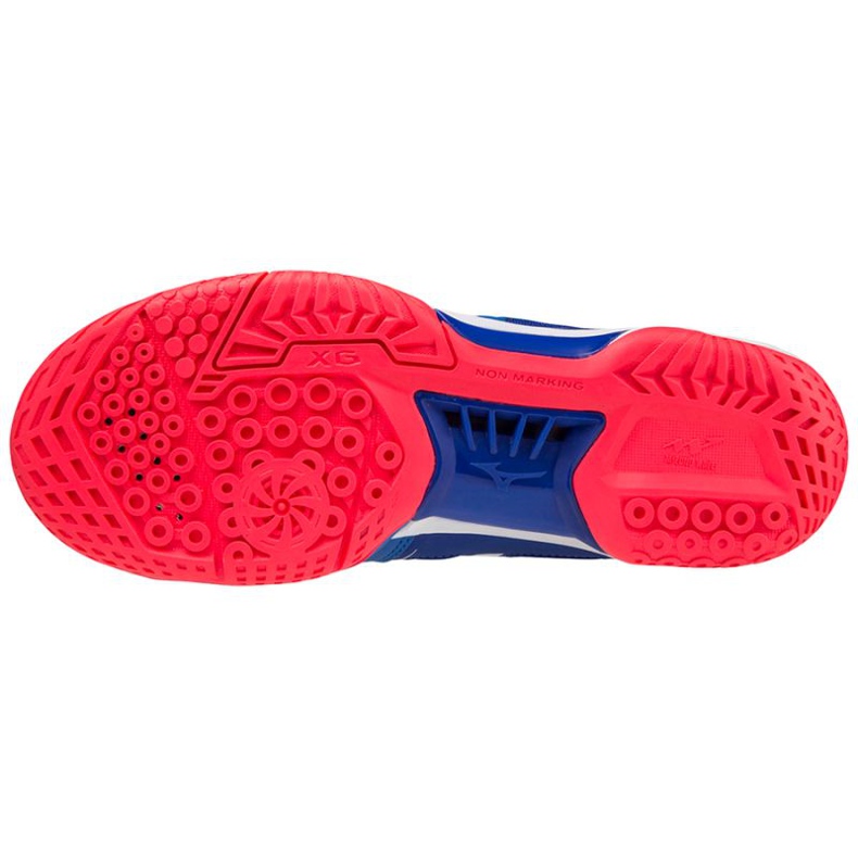 Sapatos de interior Mizuno Wave Fang Nx M 71GA205022 branco azul 1