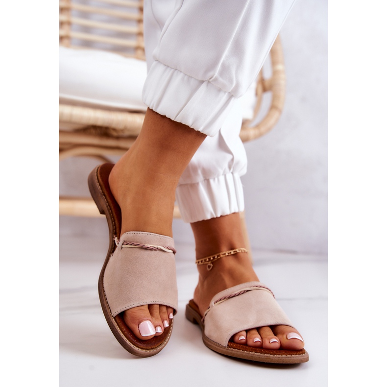 Lewski Shoes Chinelos de camurça Lewski 3047 Bege 2