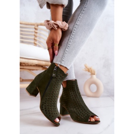 Botas Openwork de camurça Maciejka 05420-09 Verde 2 Botas Openwork de camurça Maciejka 05420-09 Verde 2
