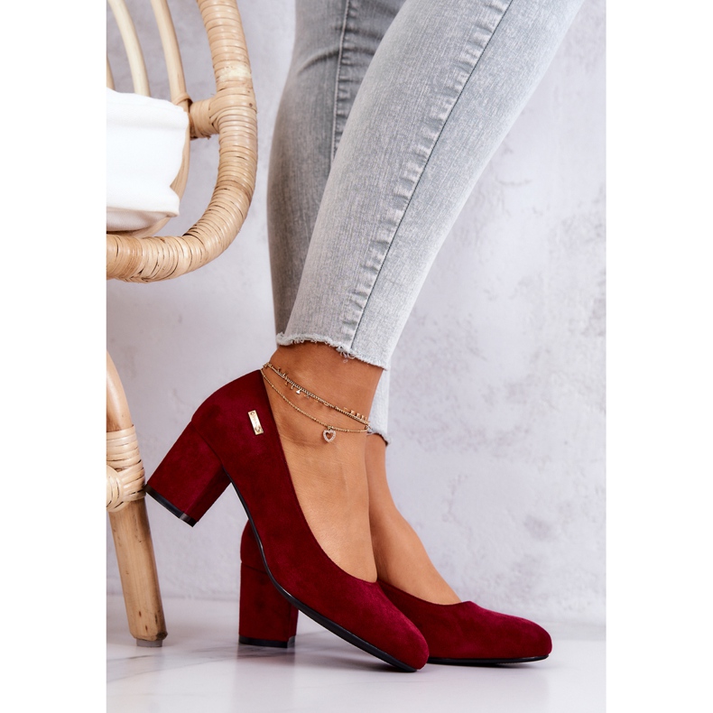 Bombas de camurça em um bar Sergio Leone PB178 Borgonha vermelho multicolorido 1