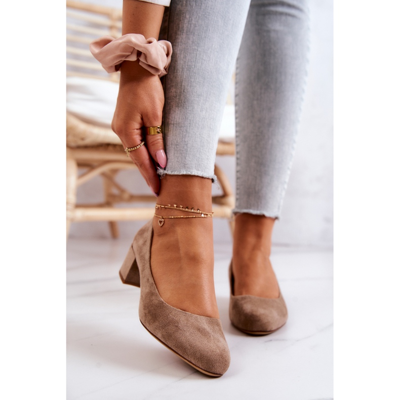 Bombas de camurça em um bar Sergio Leone PB291 Bege 2