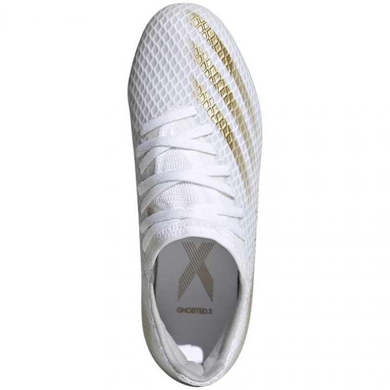 Chuteiras Adidas X GHOSTED.3 Fg Jr EG8210 branco branco 1