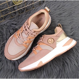 Tênis na plataforma Vinceza W JAN79B rosa sujo 2