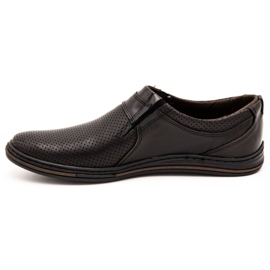Polbut Sapatos masculinos de couro 362 desempenho kabir preto 1