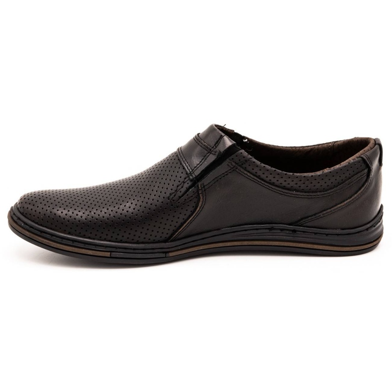 Polbut Sapatos masculinos de couro 362 desempenho kabir preto 1
