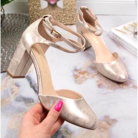 Sandálias no poste de Sergio Leone W SK364A ouro dourado 1