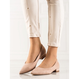 Goodin Bombas confortáveis ​​de ponta pontiaguda castanho 1