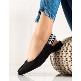 Goodin Bombas com calcanhar descoberto preto 1