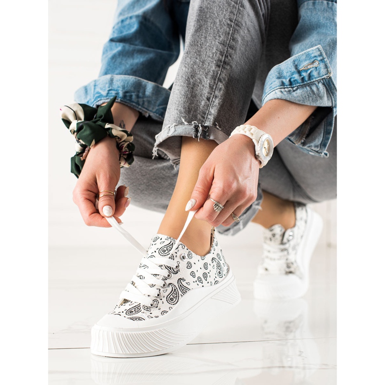 Seastar Tênis de design de moda branco preto 1