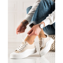 Seastar Tênis bege na plataforma 1