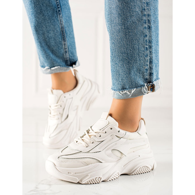 Seastar Tênis elegantes com malha bege 1