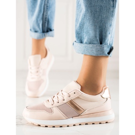 TRENDI Tênis elegantes com malha rosa 1