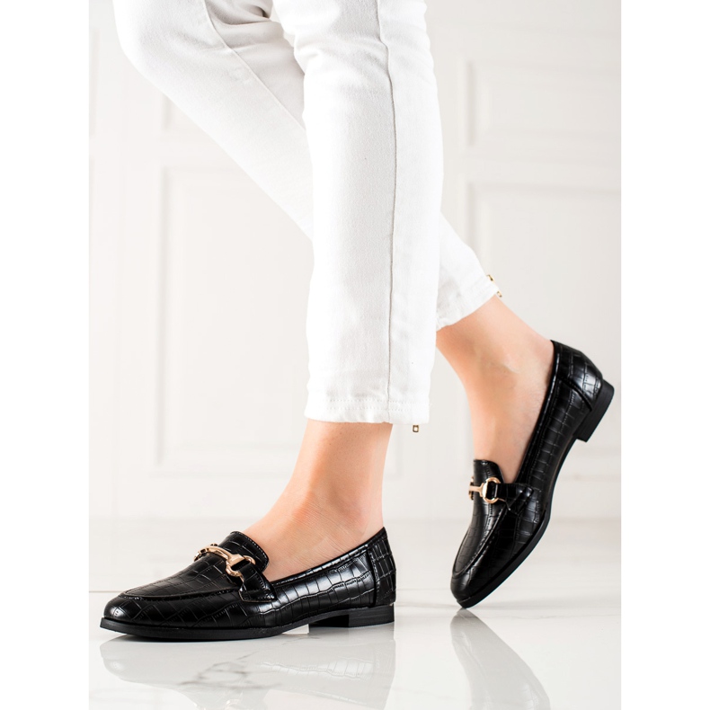 Renda Mocassins elegantes preto 1
