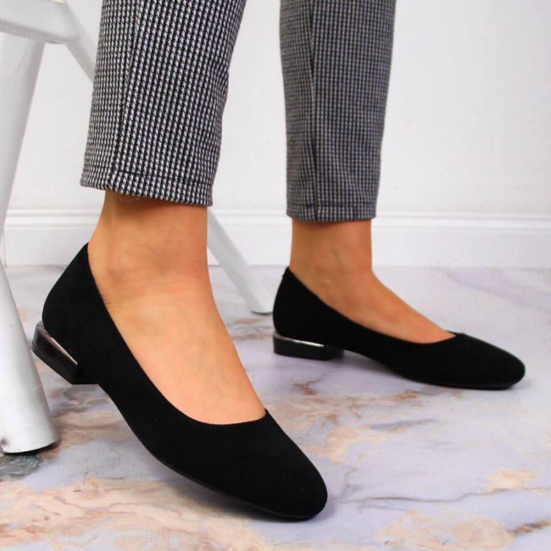 Bailarinas de camurça Sergio Leone W SK361A preta preto 2