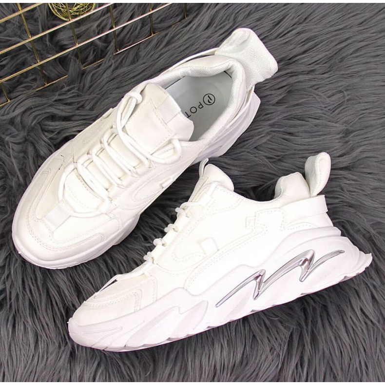 Tênis na plataforma Potocki W WOL54 branco 2