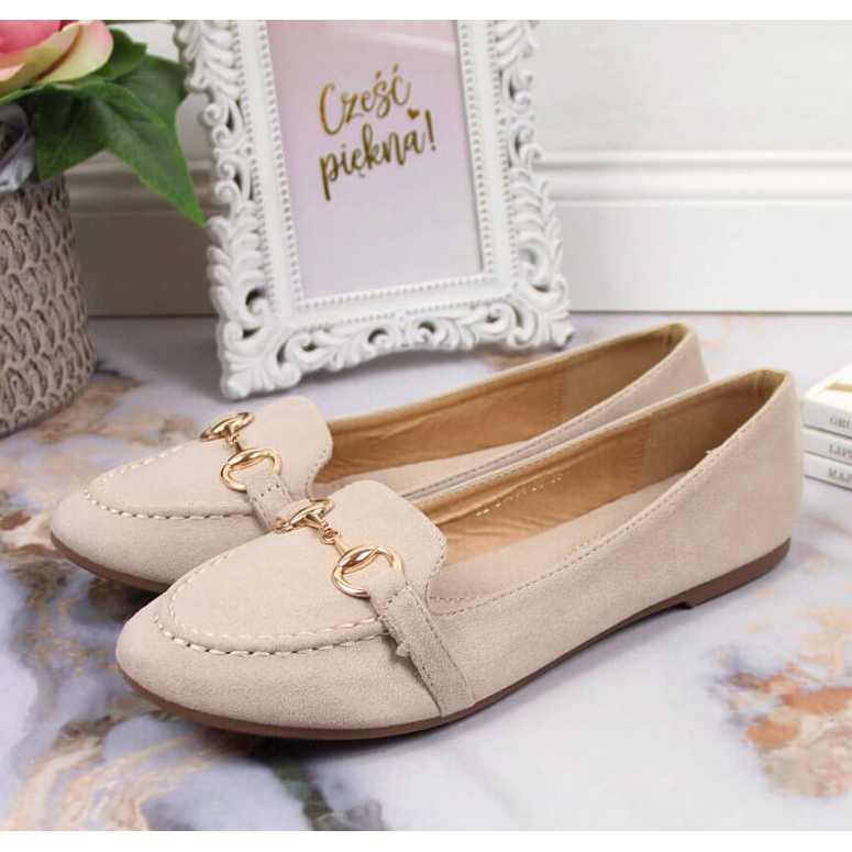 Mocassins com decoração Potocki W WOL59B bege 2 Mocassins com decoração Potocki W WOL59B bege 2