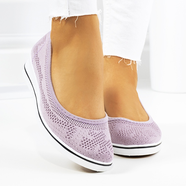 Bailarinas violeta na cunha Connor roxo 1