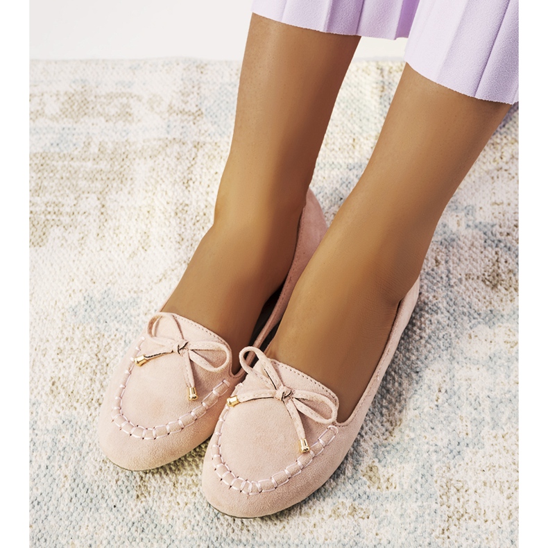 Mocassins femininos Santoro rosa 2