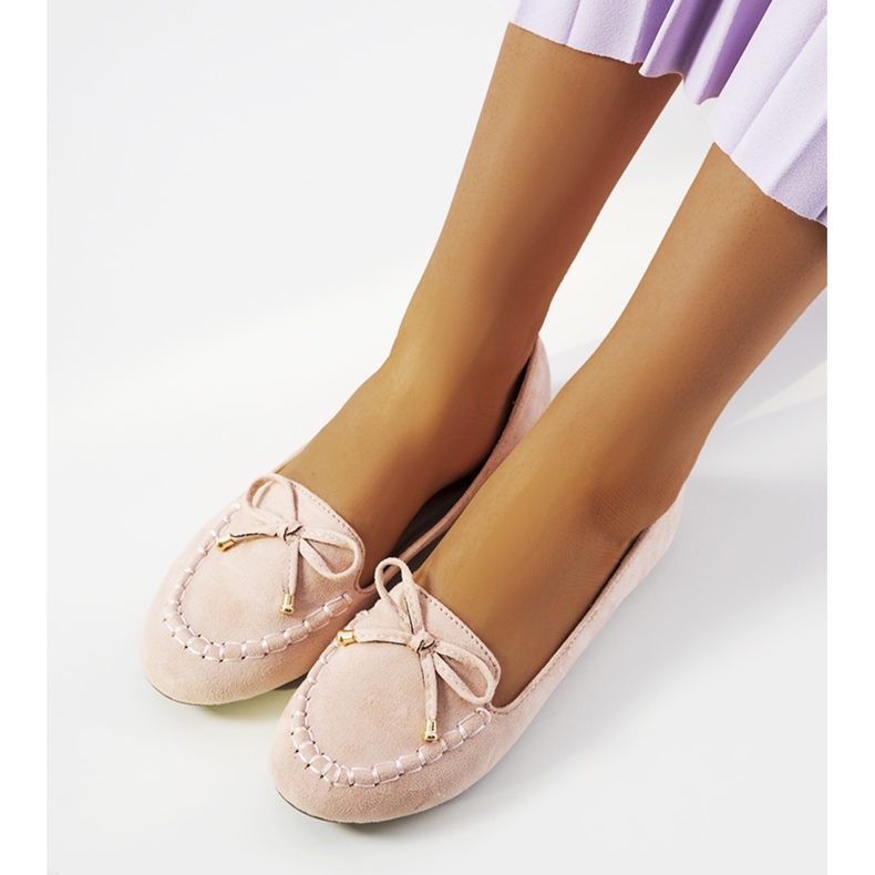 Mocassins femininos Santoro rosa 1