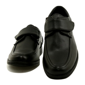 American Club Sapatos de meninos inserir couro para velcro kom37/22 preto 6