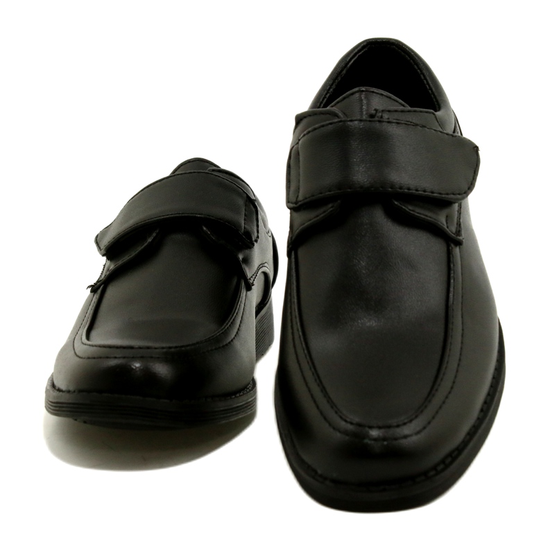 American Club Sapatos de meninos inserir couro para velcro kom37/22 preto 6