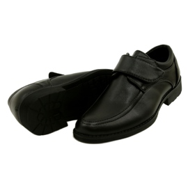American Club Sapatos de meninos inserir couro para velcro kom37/22 preto 4