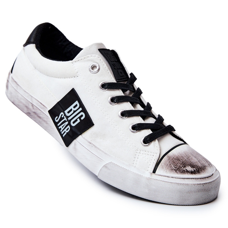 Tênis masculino Big Star JJ174248 Tênis branco e preto 1