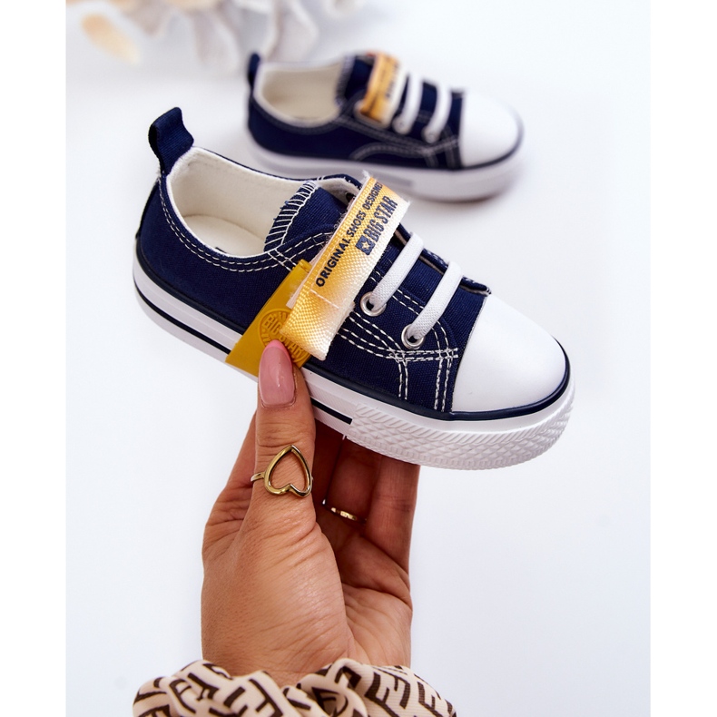 Tênis baixo infantil Big Star JJ374077 Azul Marinho 1