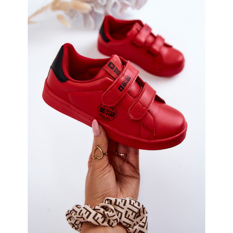 Tênis infantil com velcro Big Star DD374030 Vermelho-Preto 1