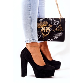 WS1 Bombas de camurça na plataforma preta Bemiso preto 3