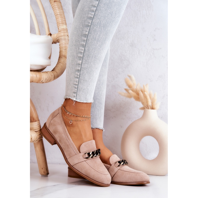 Vinceza Mocassim Yasmin Bege Suede Brogues 2