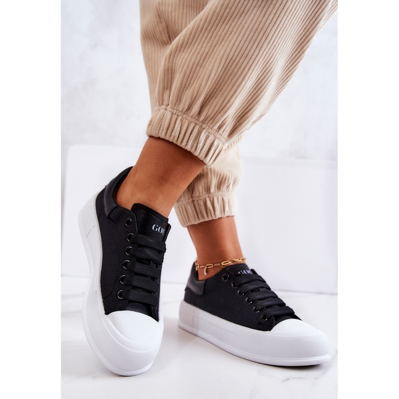 Tênis feminino GOE JJ2N4073 Preto branco 2
