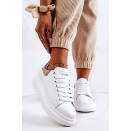 Tênis esportivo feminino GOE JJ2N4051 branco e rosa 2