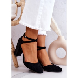 Sapatos de camurça em um pilar Sergio Leone SK851 Preto 1