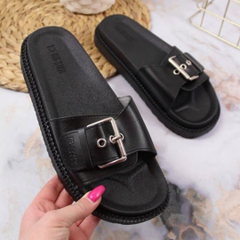 Chinelos pretos na plataforma Big Star W JJ274A307 1