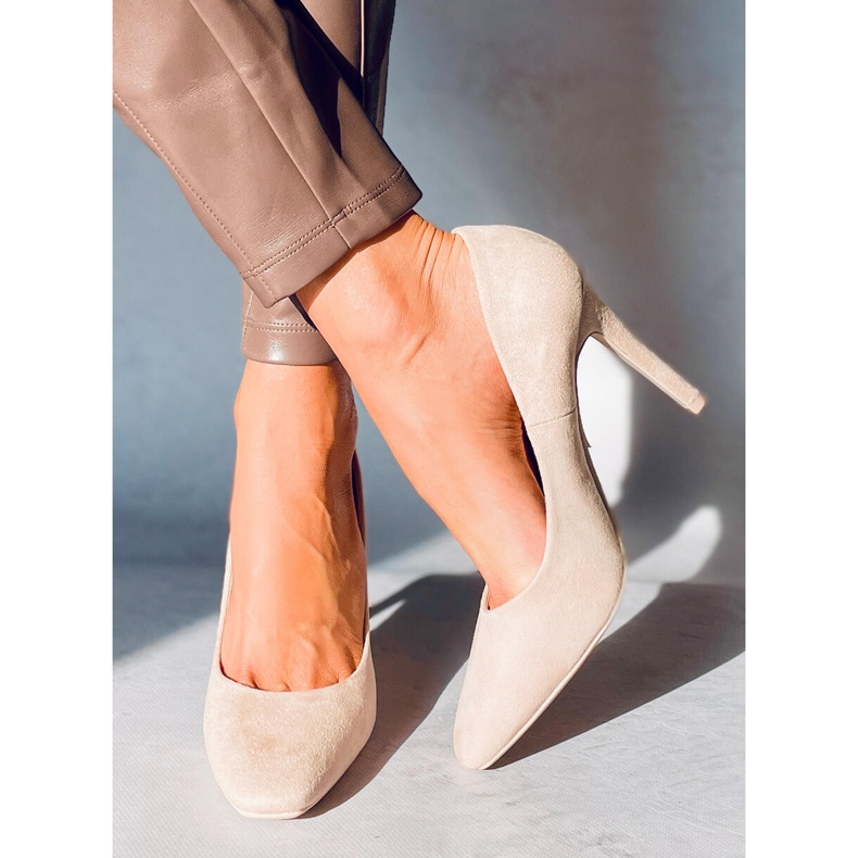 Salto alto feminino Editta Bege 1