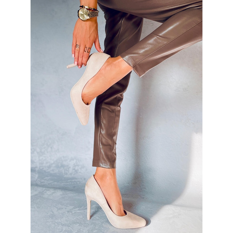 Salto alto feminino Editta Bege 2