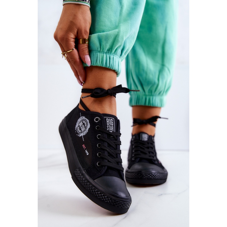 Tênis feminino Big Star JJ274A256 Tênis preto 1