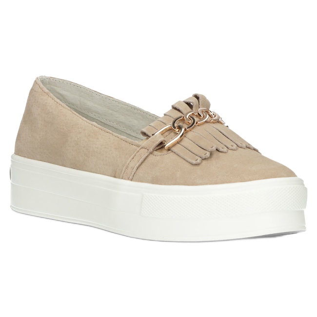 Sapatos de couro feminino Lordsy Filippo DP3532 / 22 Bege 2