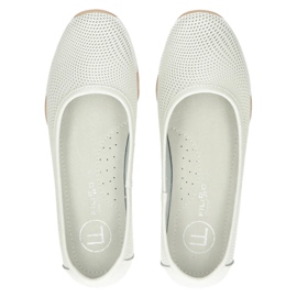 Bailarinas de couro branco vazado Filippo DP3681 / 22 WH multicolorido 3