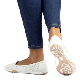 Bailarinas de couro branco vazado Filippo DP3681 / 22 WH multicolorido 5 Bailarinas de couro branco vazado Filippo DP3681 / 22 WH multicolorido 5