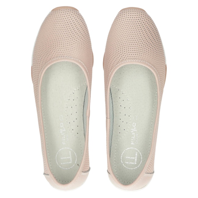 Bailarinas de couro rosa aberto Filippo DP3681 / 22 PI 4 Bailarinas de couro rosa aberto Filippo DP3681 / 22 PI 4
