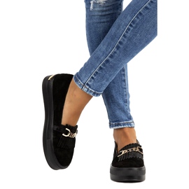 Sapatos de couro feminino Lordsy Filippo DP3532 / 22 Preto 1