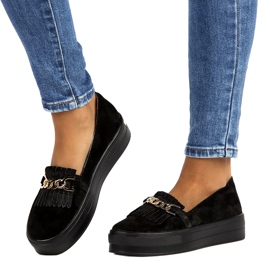 Sapatos de couro feminino Lordsy Filippo DP3532 / 22 Preto 4