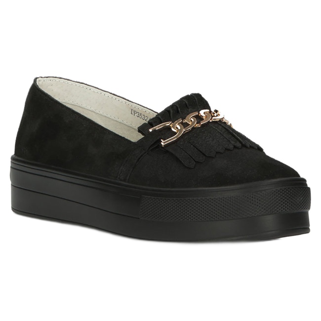 Sapatos de couro feminino Lordsy Filippo DP3532 / 22 Preto 2