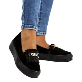 Sapatos de couro feminino Lordsy Filippo DP3532 / 22 Preto 5