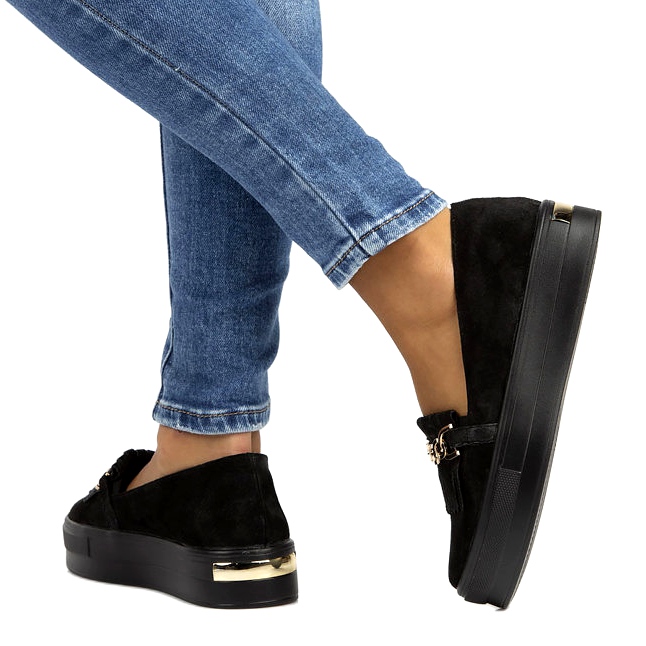 Sapatos de couro feminino Lordsy Filippo DP3532 / 22 Preto 6